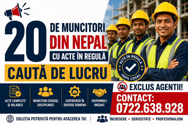 Muncitori nepalezi in Romania